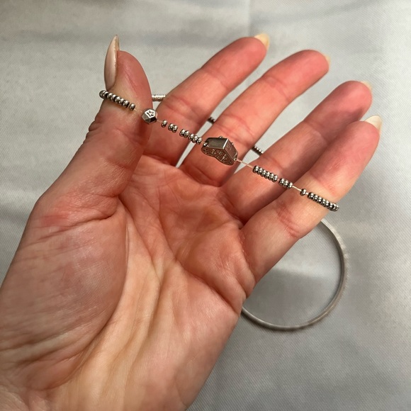 Kendra Scott silver bracelet, earrings, ring - Picture 5 of 5